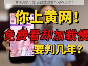 黄色APP入口;如何获取黄色 APP 入口？