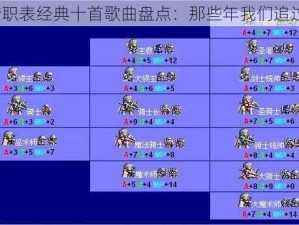 MD模拟战转职表经典十首歌曲盘点：那些年我们追过的旋律传奇