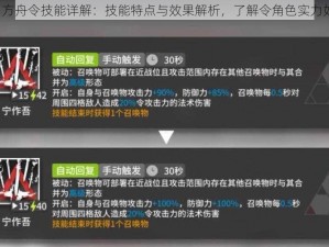 明日方舟令技能详解：技能特点与效果解析，了解令角色实力如何？