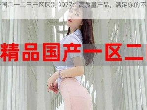 精产国品一二三产区区别 9977：高质量产品，满足你的不同需求