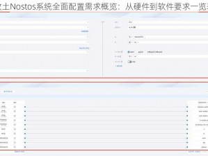 故土Nostos系统全面配置需求概览：从硬件到软件要求一览表