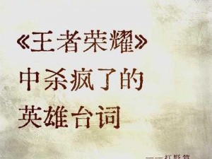 王者荣耀敖隐台词大全：探秘英雄的热血与信仰，寻找不灭的战斗精神