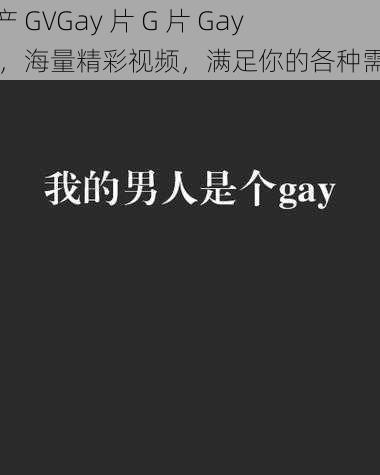 国产 GVGay 片 G 片 Gay 网，海量精彩视频，满足你的各种需求