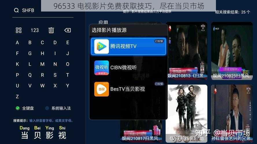 96533 电视影片免费获取技巧，尽在当贝市场