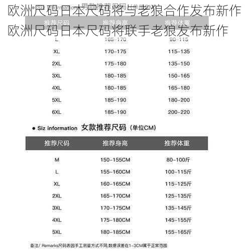 欧洲尺码日本尺码将与老狼合作发布新作 欧洲尺码日本尺码将联手老狼发布新作