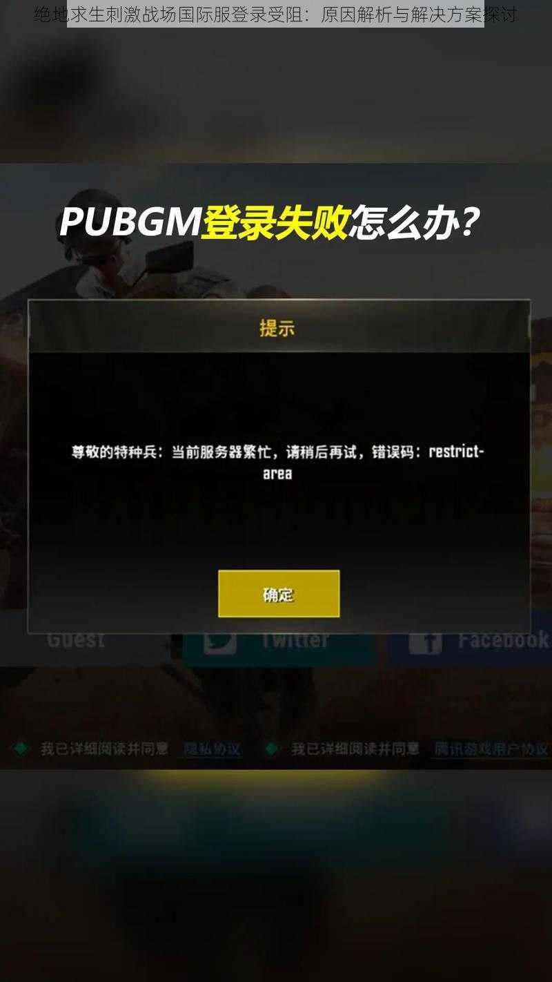 绝地求生刺激战场国际服登录受阻：原因解析与解决方案探讨