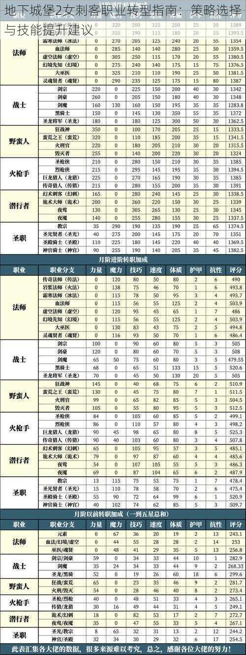 地下城堡2女刺客职业转型指南：策略选择与技能提升建议