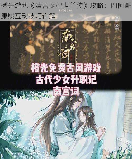 橙光游戏《清宫宠妃世兰传》攻略：四阿哥康熙互动技巧详解