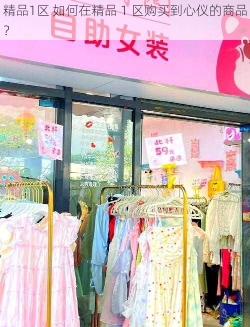 精品1区 如何在精品 1 区购买到心仪的商品？