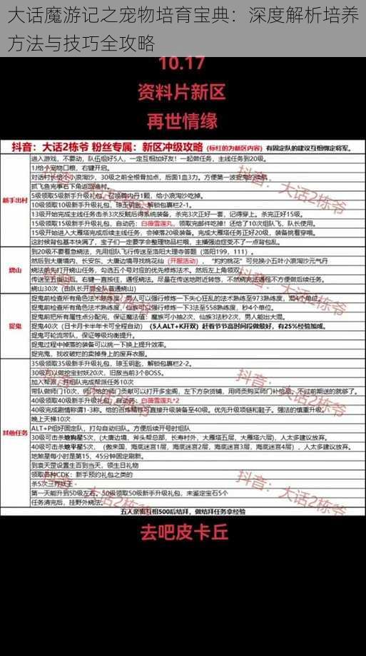 大话魔游记之宠物培育宝典：深度解析培养方法与技巧全攻略