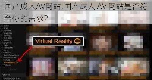 国产成人AV网站;国产成人 AV 网站是否符合你的需求？