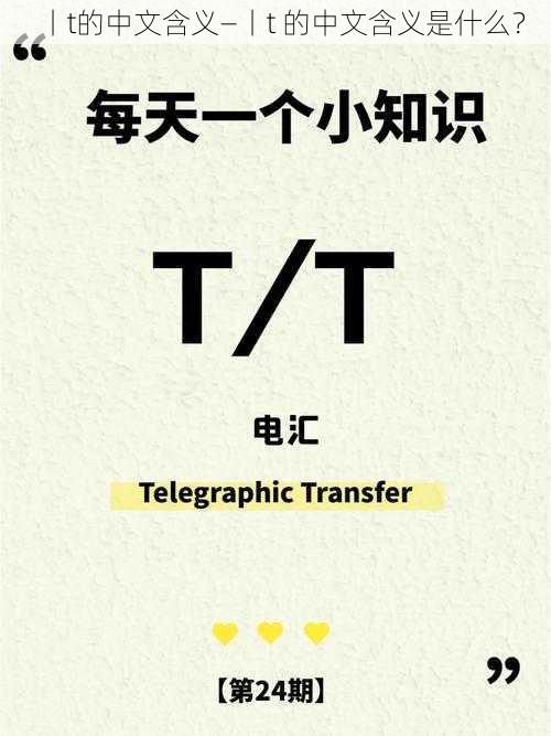 丨t的中文含义—丨t 的中文含义是什么？