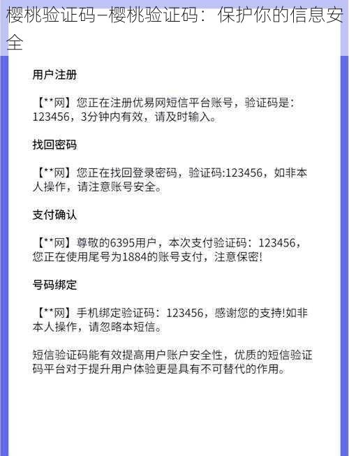 樱桃验证码—樱桃验证码：保护你的信息安全