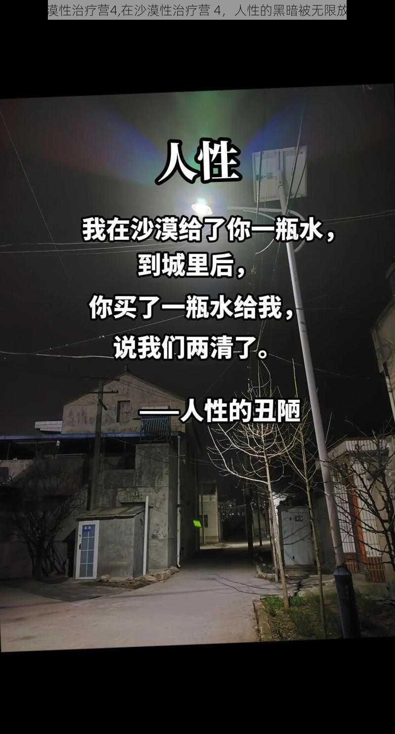 沙漠性治疗营4,在沙漠性治疗营 4，人性的黑暗被无限放大