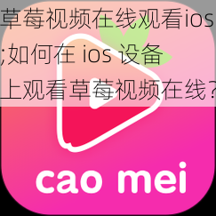 草莓视频在线观看ios;如何在 ios 设备上观看草莓视频在线？