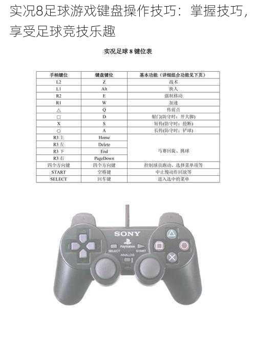 实况8足球游戏键盘操作技巧：掌握技巧，享受足球竞技乐趣