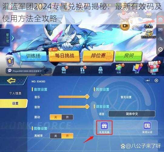 灌篮军团2024专属兑换码揭秘：最新有效码及使用方法全攻略