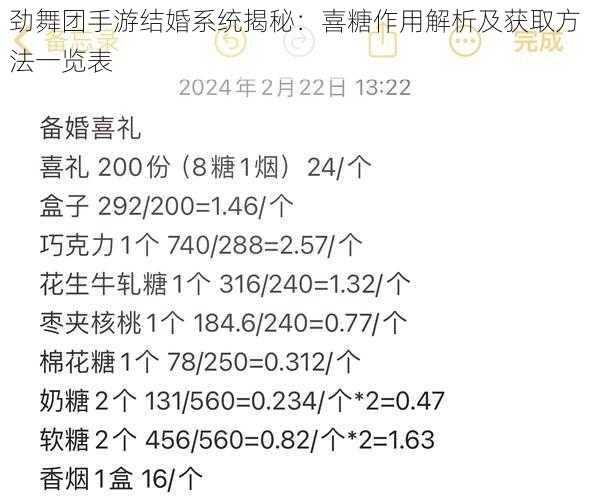 劲舞团手游结婚系统揭秘：喜糖作用解析及获取方法一览表