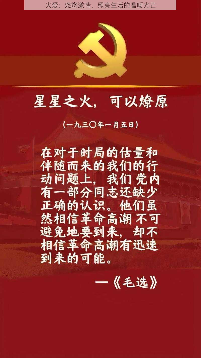 火爱：燃烧激情，照亮生活的温暖光芒